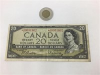 Billet de 20$ Bank of Canada, 1954