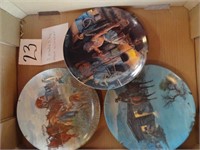 (3) Decorative Plates by Mort Kiinstler