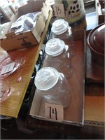 (3) Glass Storage Jars