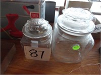 (2) Glass Storage Jars