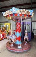 3-Horse Carousel Kiddie Ride, Coin & Bill Operated