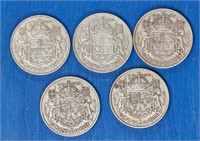 50 Cent Canadian Coins