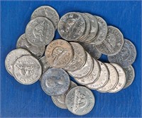 24 x Canadian Nickels (1953-1962)