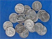 18  x Canadian Nickels  (1965- 1971)