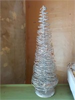 Modern silver Christmas tree 19" UPSTAIRS BEDROOM