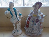 Pair 8" Porcelain figurines UPSTAIRS BEDROOM 3