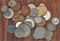 Assorted European, Asian and Mexico Coins