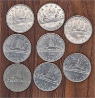 13 x  $1 Canadian Coins  (1971- 1986)