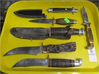 6 COLLECTOR KNIVES W/ KIT CARSON
