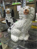 2 STAFFORDSHIRE DOGS 10"