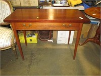 SINGLE DRAWER GAME TABLE W/ TAPERED LEGS 41" TOP