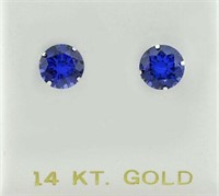 14kt Gold 2.26 Ct Tanzanite Stud Earrings
