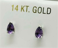 14kt Gold 1.36 Ct Alexandrite Stud Earrings
