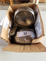 PAIR OF GUIDE 4 & 5/8 EARLY  CAR LIGHTS