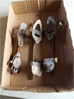PAIR OF EARLY KEENF ICE SKATES & OTHER