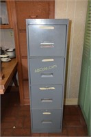 4 Drawer Metal File Cabinet w/Key