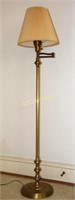 Vintage Brass Swing Arm Floor Lamp