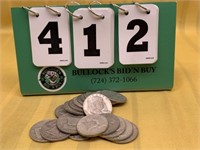 20 Benjamin Franklin Silver Half Dollars