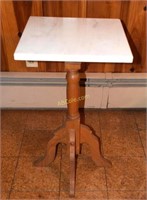 Marble Top Side Table 15.75"x15.75"x27.75"h