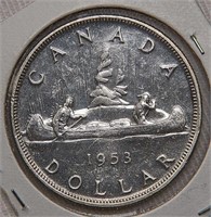 1953 Canadian Silver Dollar