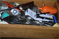 Contents of 2 drawers; assorted kitchen utensils