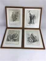 Vintage Hand Signed Honore Daumier Etchings
