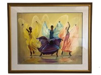 Hand Signed Laverne Ross "Butterflies" Lithograph