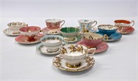 DECORATIVE CHINA CUPS AND SAUCERS