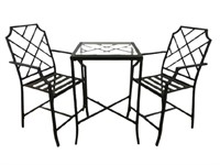 Scott Living Metal & Glass Patio Table & Chairs