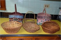 Grouping of Baskets, Place Mats, Paper Towel