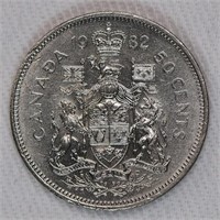 1982 Canada 50 Cent Coin