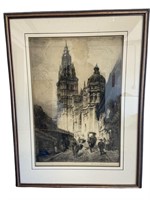 Vintage Hand Signed Henry C. Brewer Etching