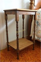 Vintage Wooden Side Table 14"x18"x30"h
