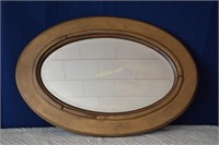 Grouping to Include Oval Beveled Mirror 31"x22"h,