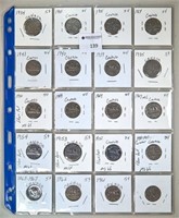 20 x Canada Nickels (1929-1967)
