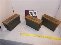 (3) WW2 Small Ammo Cans