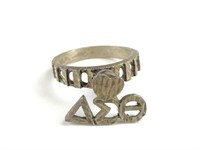 Vintage Delta Sigma Theta Sterling Silver Ring Sz