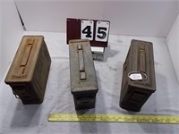 (3) WW2 Small Ammo Cans