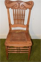 Pressed Back Cane Bottom OakChair (matches 1291)
