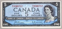 1954 $5 Bank of Canada Note