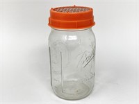 Vintage Glass Ball Jar with Sifting Lid