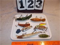 8  Fishing Lures 1 Wooden