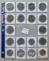18 x  $1.00 Canada Coins (1968-1987)