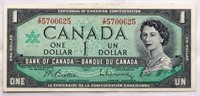 2  x $1.00  Bank of Canada Notes (1954 and 1967)