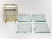 Etched Glass Coaster Set