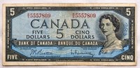 2 x  $5.00  Bank of Canada Notes  (1954)