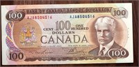 1975 $100  Bank of Canada Note