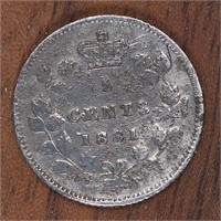 1881 H 5 Cent Silver Coin