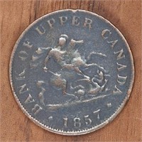 1857  Upper Canada One Half Penny
