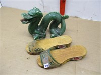 Wooden Decorative Shoes & Dragon
